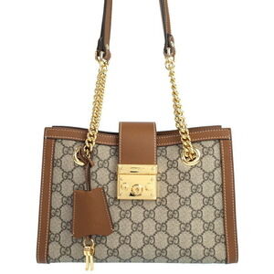 Gucci Padlock GG Supreme Chain Shoulder bag Brown